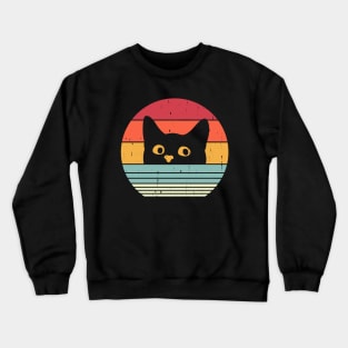 Cat Retro Lover Owner Crewneck Sweatshirt